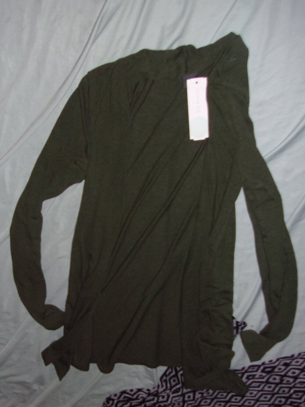 NEW size medium womens shirt coverup green coverup coat cover up